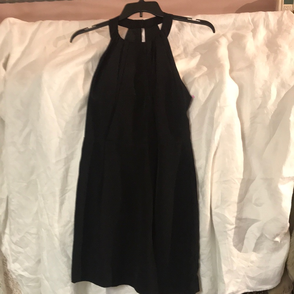 BCBG LBD.  High collar.  Open Back.  Silky lined